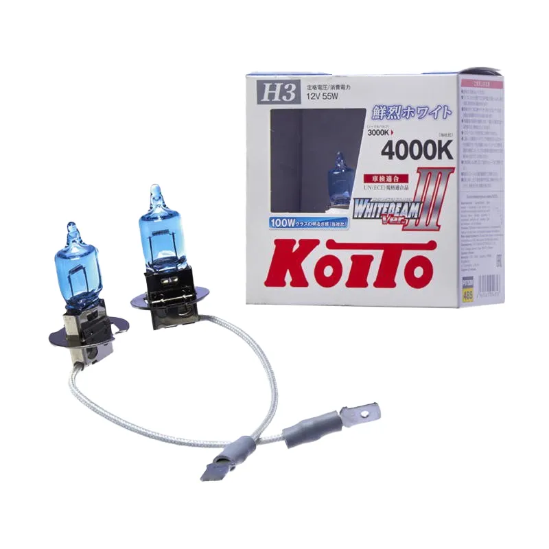 Лампа галогенная KOITO P0752W H3, 2 шт